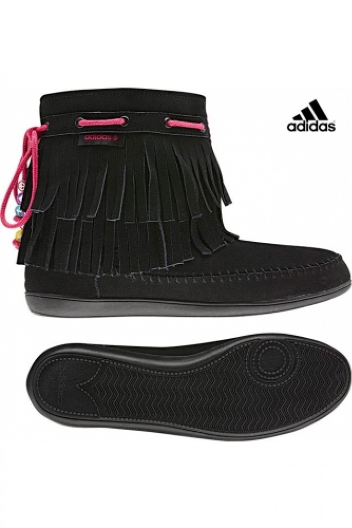 Adidas Neo Qt Frills - дамски ботуши от естествен велур - черно